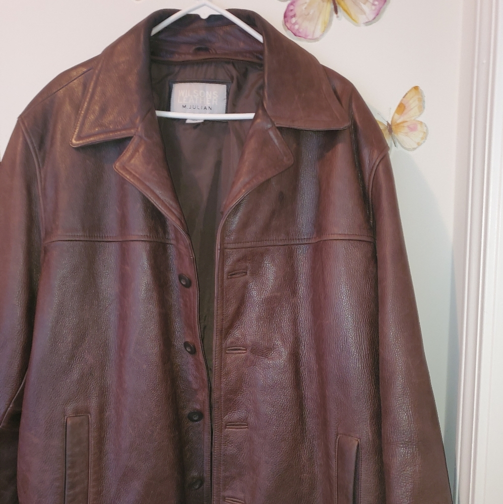 Brown Wilson leather coat 1XL